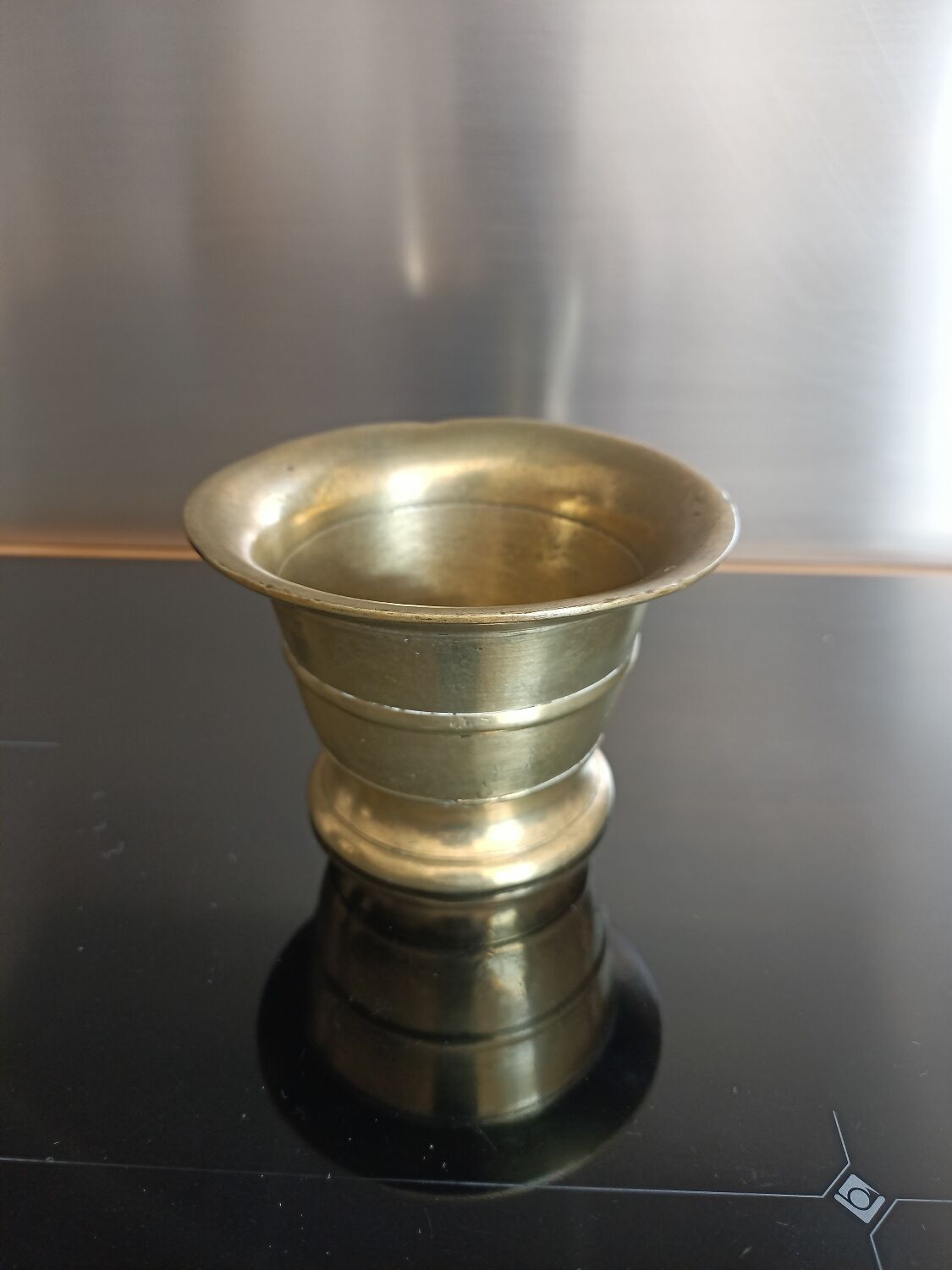 18th century gilded bronze mortar