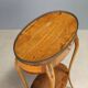 Small antique walnut and metal table, Italy, 20th century.