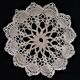 Napperon au crochet vintage coton rond