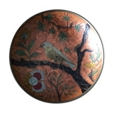 Brass catchall, bird decoration