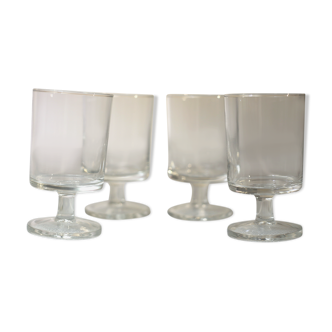 Verres à pieds vintage Luminarc modèle Cavaliers