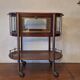 Serving trolley / bar cart in mahogany, brass and glass, 1920
