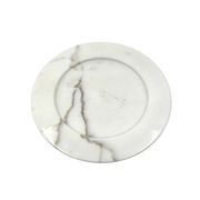 White Carrara marble centerpiece / plate, Up&Up Italy, 1970s