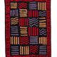 Tapis vintage tissé à plat, motif ethnique. Dimensions : 236 x 170 cm.