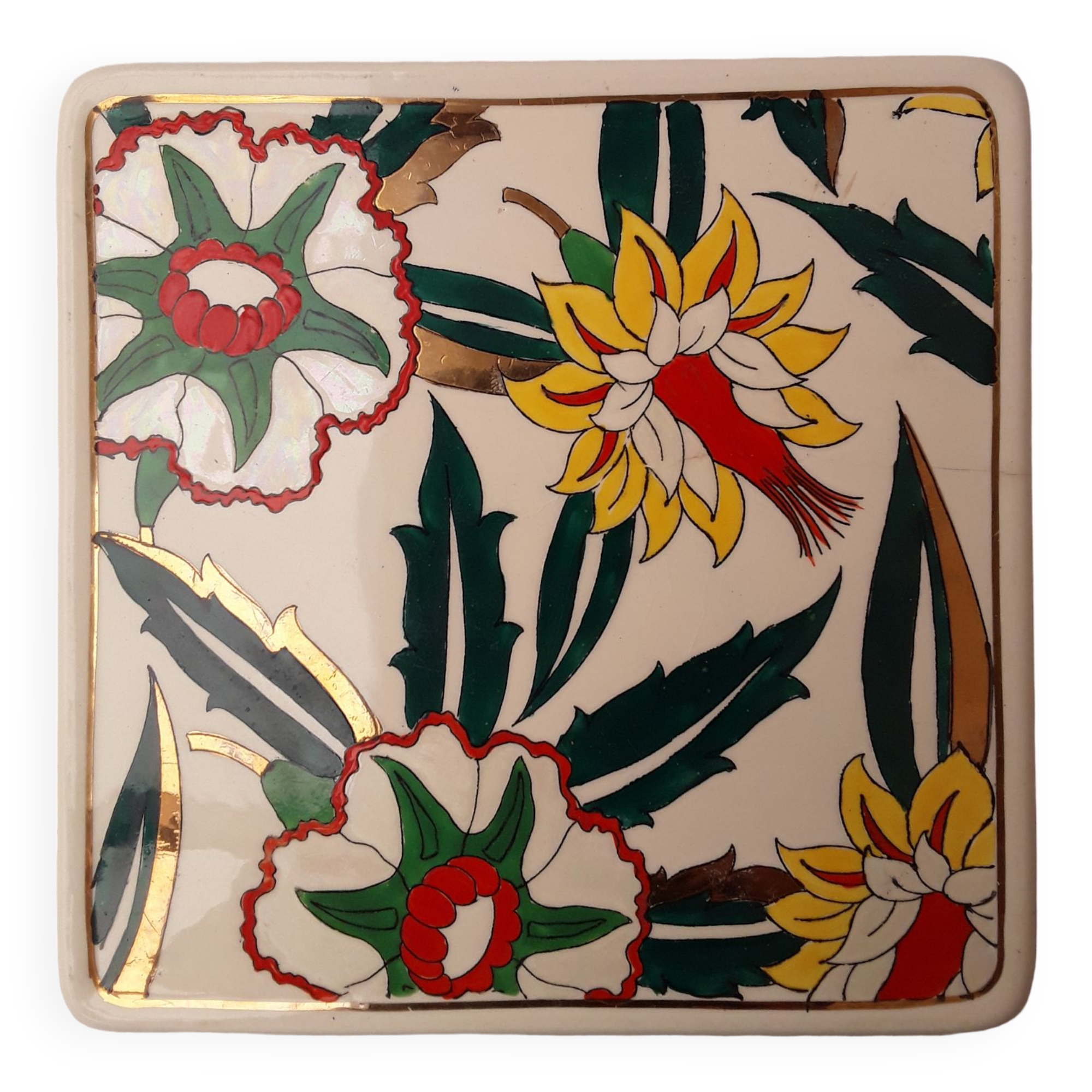 Longwy faience trivety