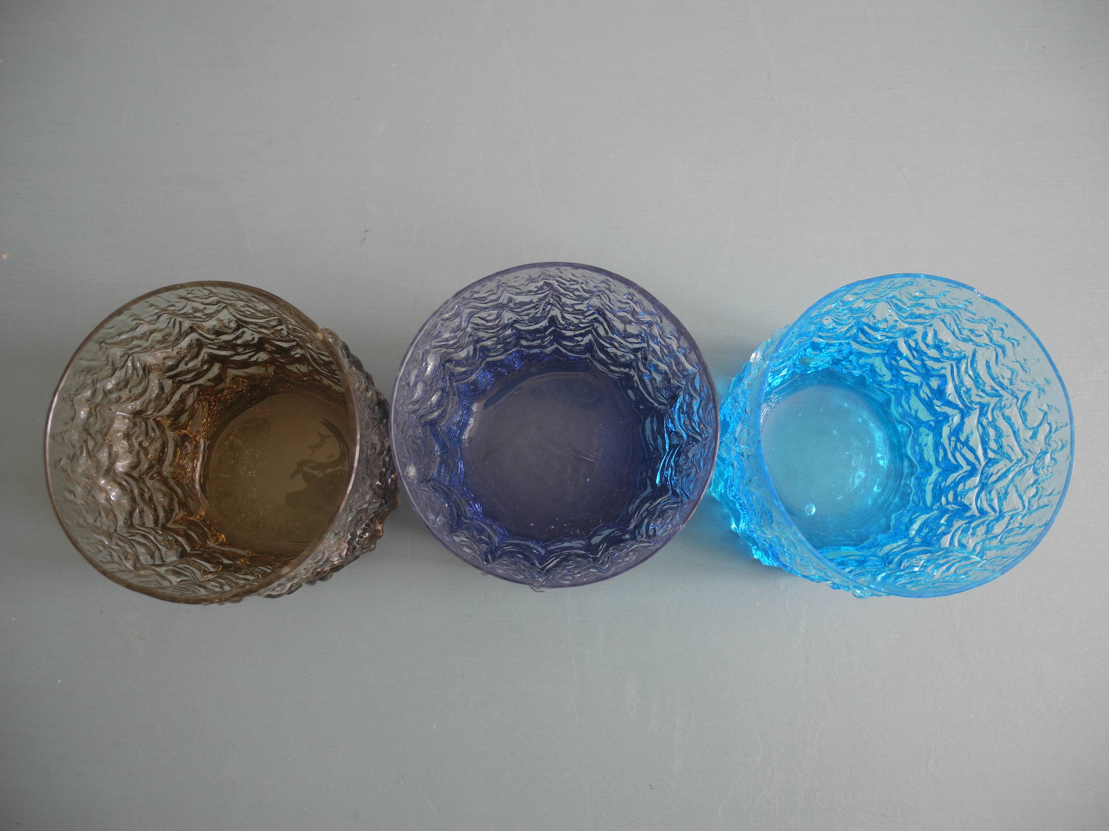 6 vintage whisky glasses Geoffrey Baxter Whitefriars