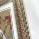 Ornithological painting, marquetry frame