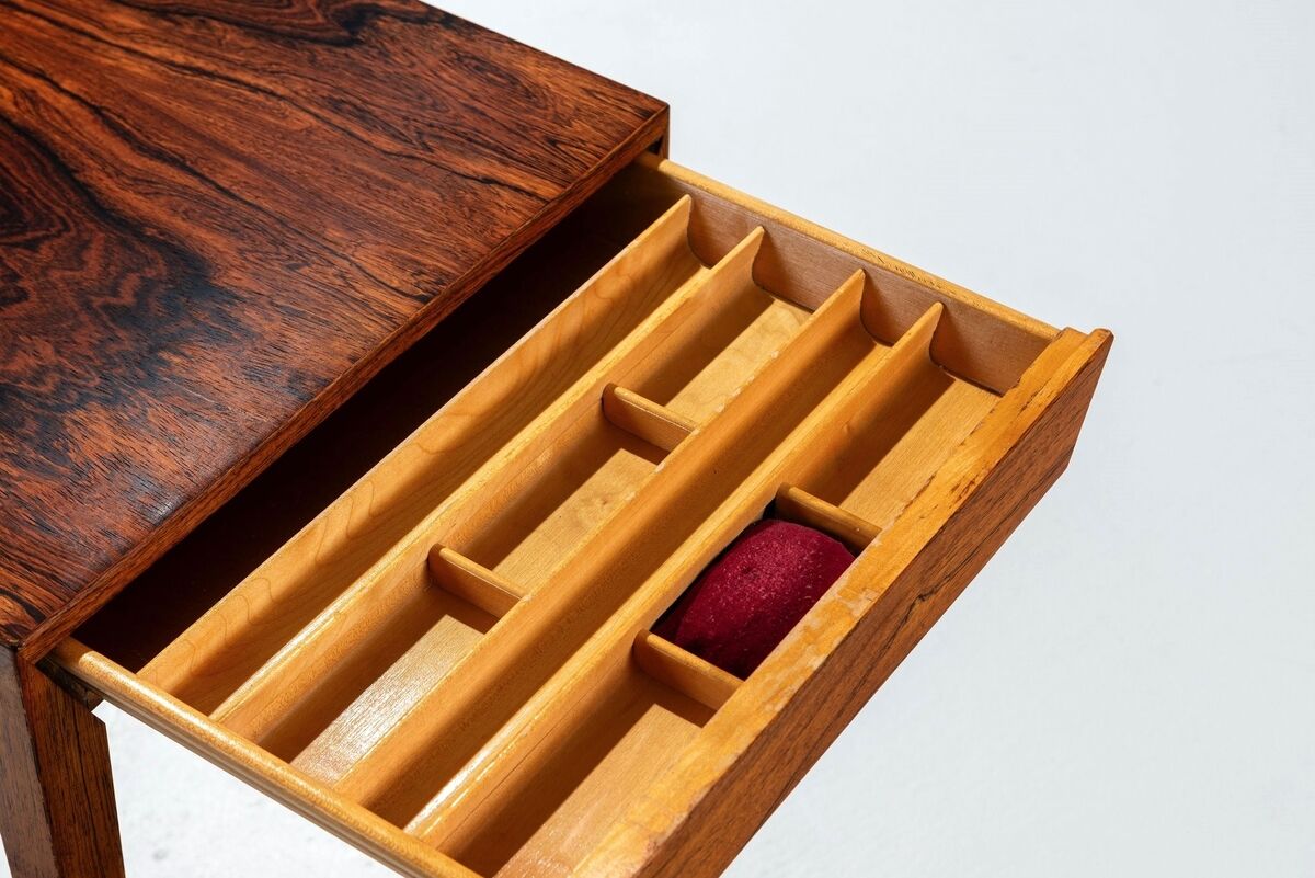 Severin Hansen sewing table in rosewood Haslev Denmark 1960