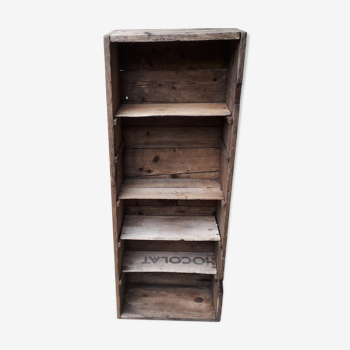 Rustic wooden craft shelf