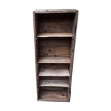 Rustic wooden craft shelf