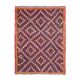 1970s Vintage Turkish Oushak Handmade Wool Cotton Red Runner Rug 161x214