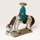 Cheval et cavalier chinois en terre cuite émaillée, XXe