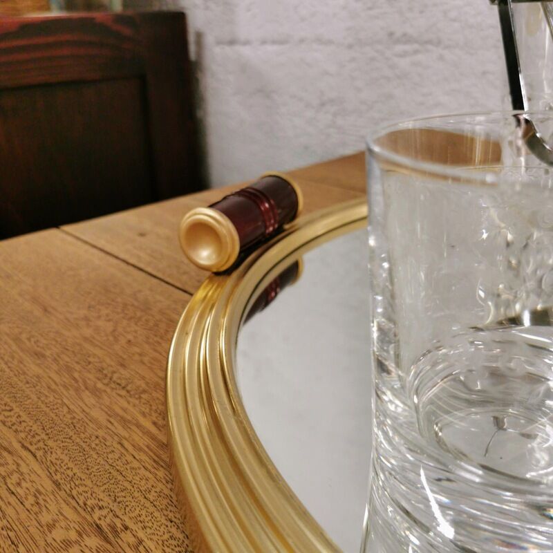 Large art deco mirror tray