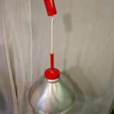80s brushed aluminum pendant light