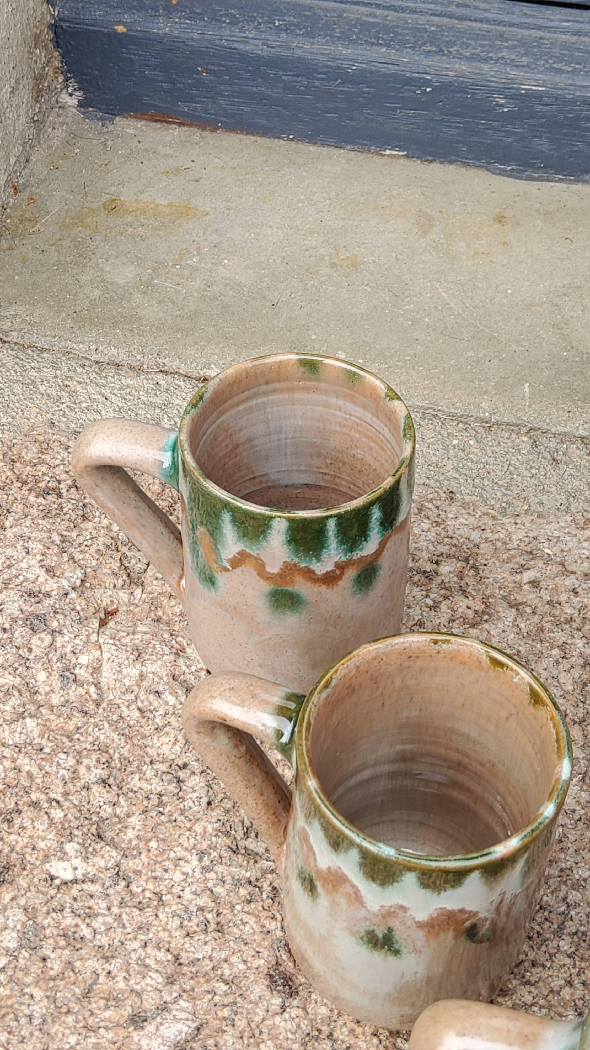 Orangeade service from the 70s in glazed terracotta