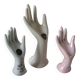Set of 3 hands n ceramic porcelain ring sizer soliflore deco retro vintage