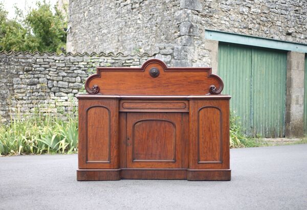 Meuble bois d'acajou ancien, meuble comptoir anglais, serviteur anglais, meuble buffet