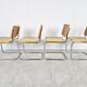 Set of 4 vintage Marcel Breuer Cesca chairs, made in italy, 1970s
