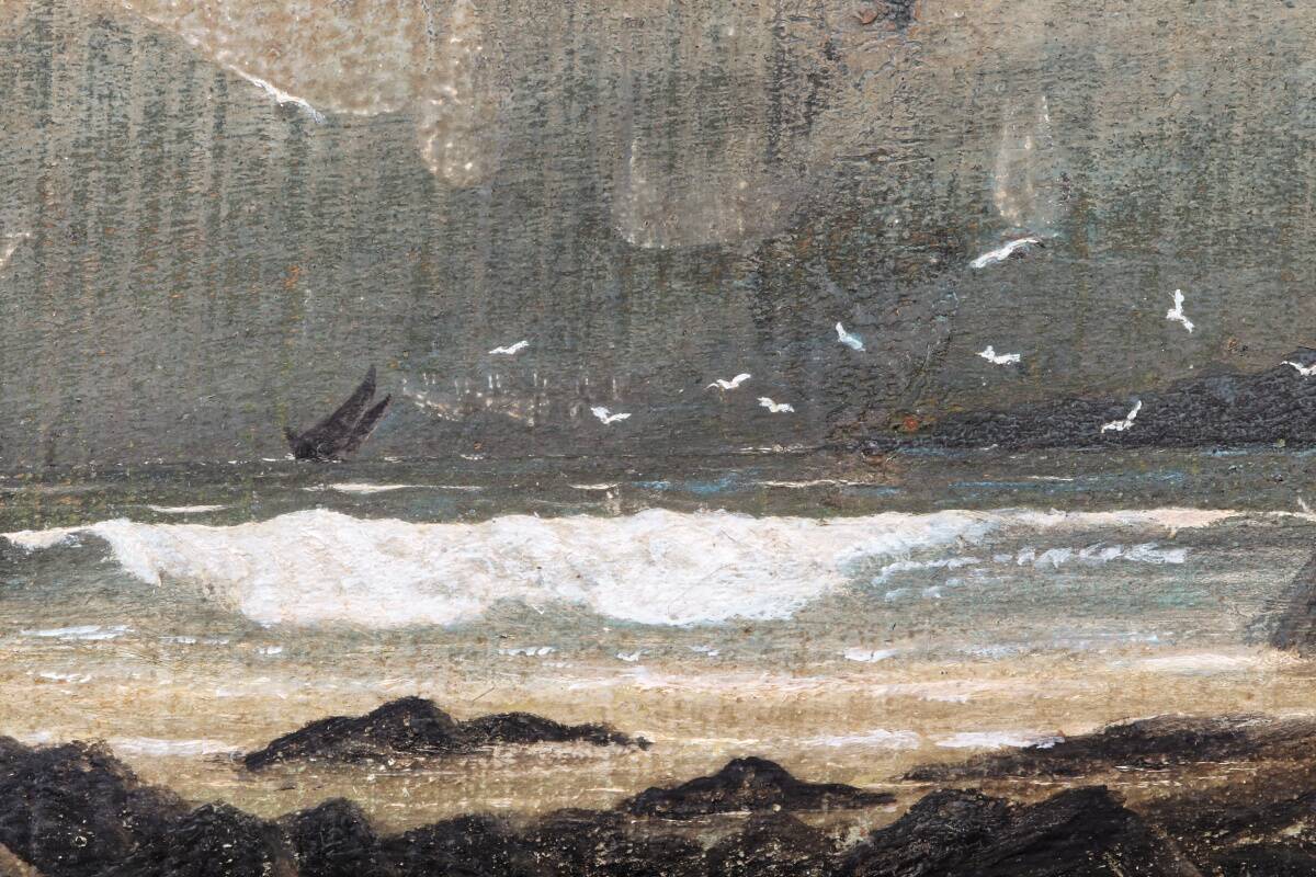 Marine painting, Northern school, around 1870.