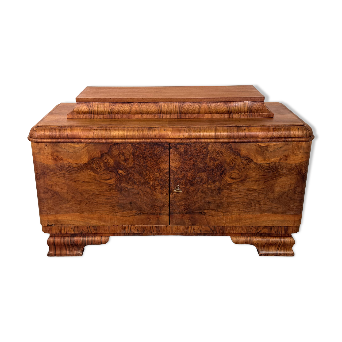 Vintage Art Deco-style walnut cabinet
