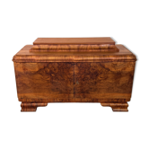 Vintage Art Deco-style walnut cabinet