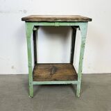 Green Industrial Iron Table, 1950s