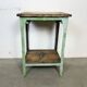 Table industrielle en fer vert, années 1950