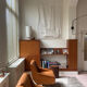 Vintage Italian cognac design lounge chairs 'Hermes style'