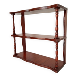 Vintage turned wood wall shelf