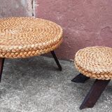 Handmade wickerwork chair from the 60s and 70s