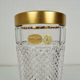 Mid-century glass vase,bohemia crystal,circa 1960's.