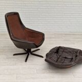 1970s, Vintage Danish leather armchair by H.W.Klein, original condition.