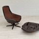 1970s, Vintage Danish leather armchair by H.W.Klein, original condition.