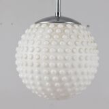 2-piece set Bubble Space Age opal glass ceiling lamps/ceiling lights by Rolf Krüger for Staff, Germany, 1970s.