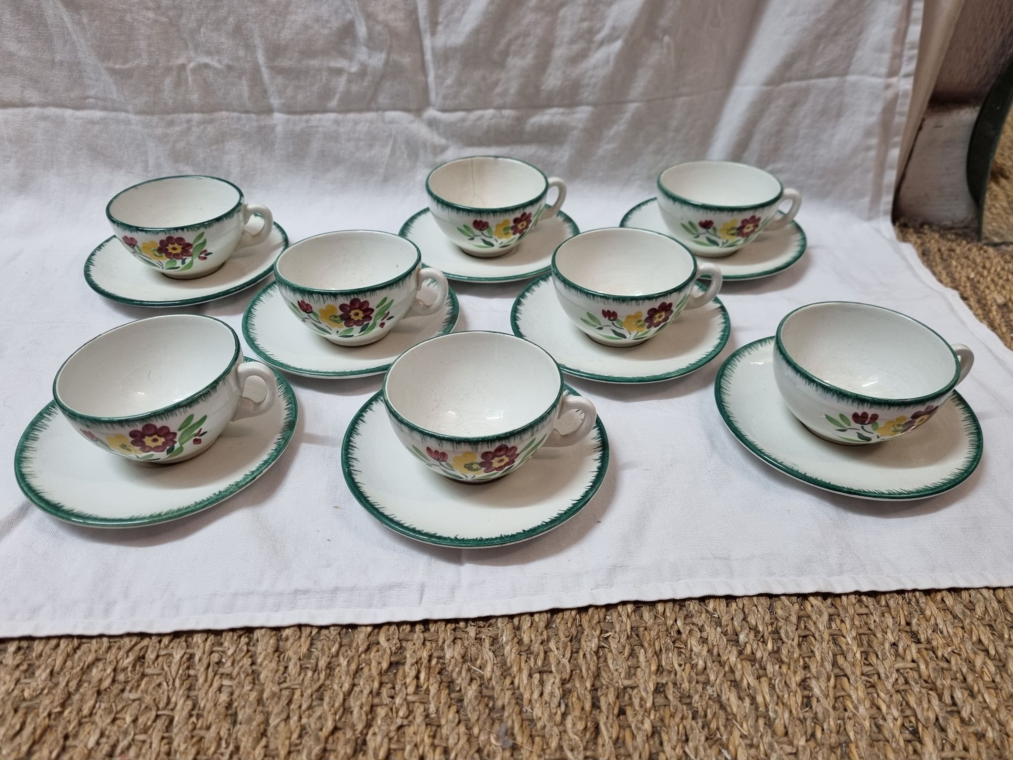 8 tasses à café Lunéville de 1940/50