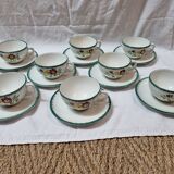 8 coffee cups Lunéville from 1940/50