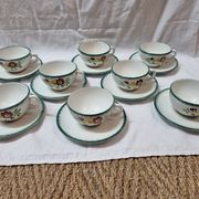 8 tasses à café Lunéville de 1940/50
