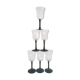 6 black-footed octagonal glasses