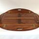 Table basse de marine plateau « butler » acajou