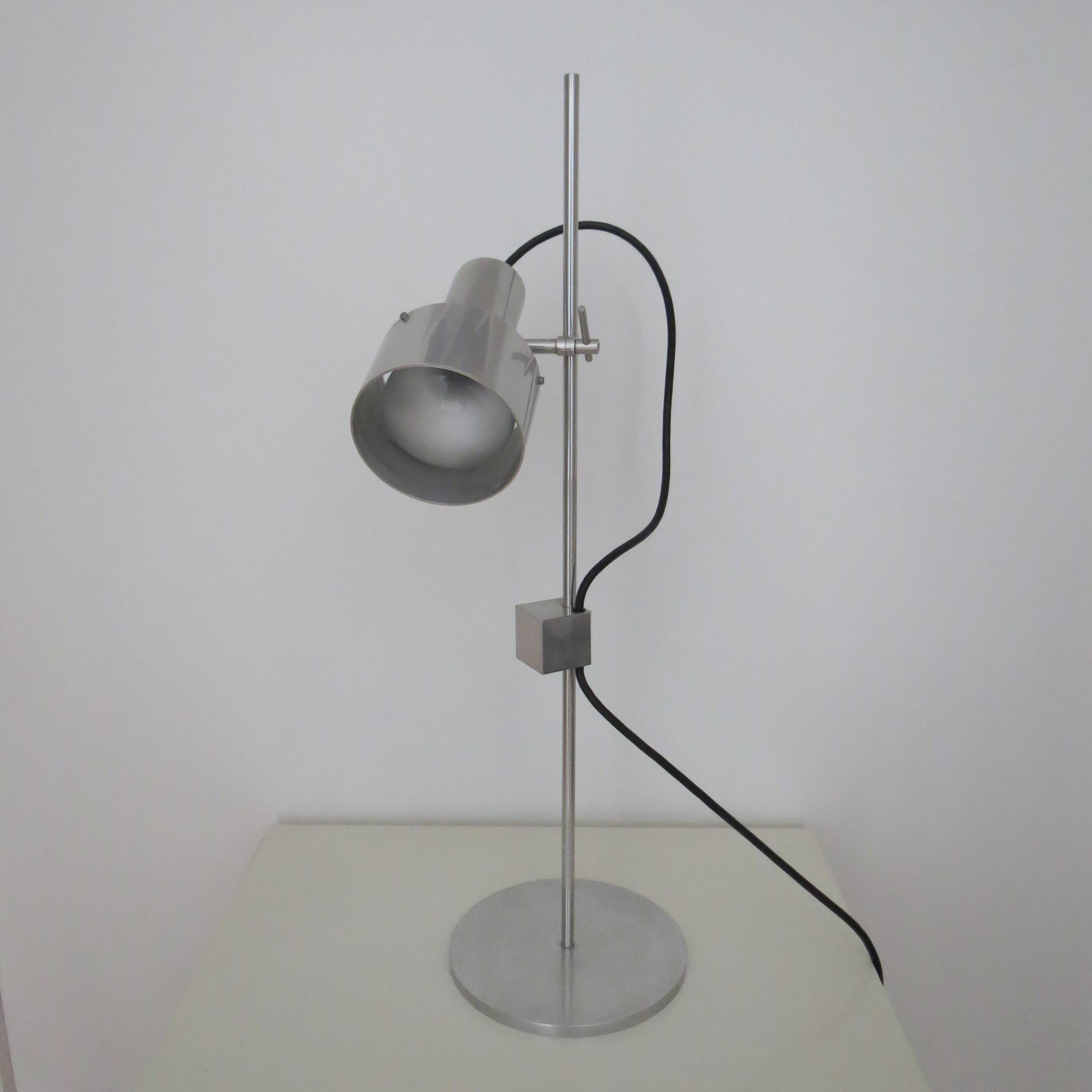 1960s desk lamp by Peter Nelson aluminium desk lamp mid century modern desk lamp