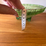 Art deco cut green crystal tripod cut
