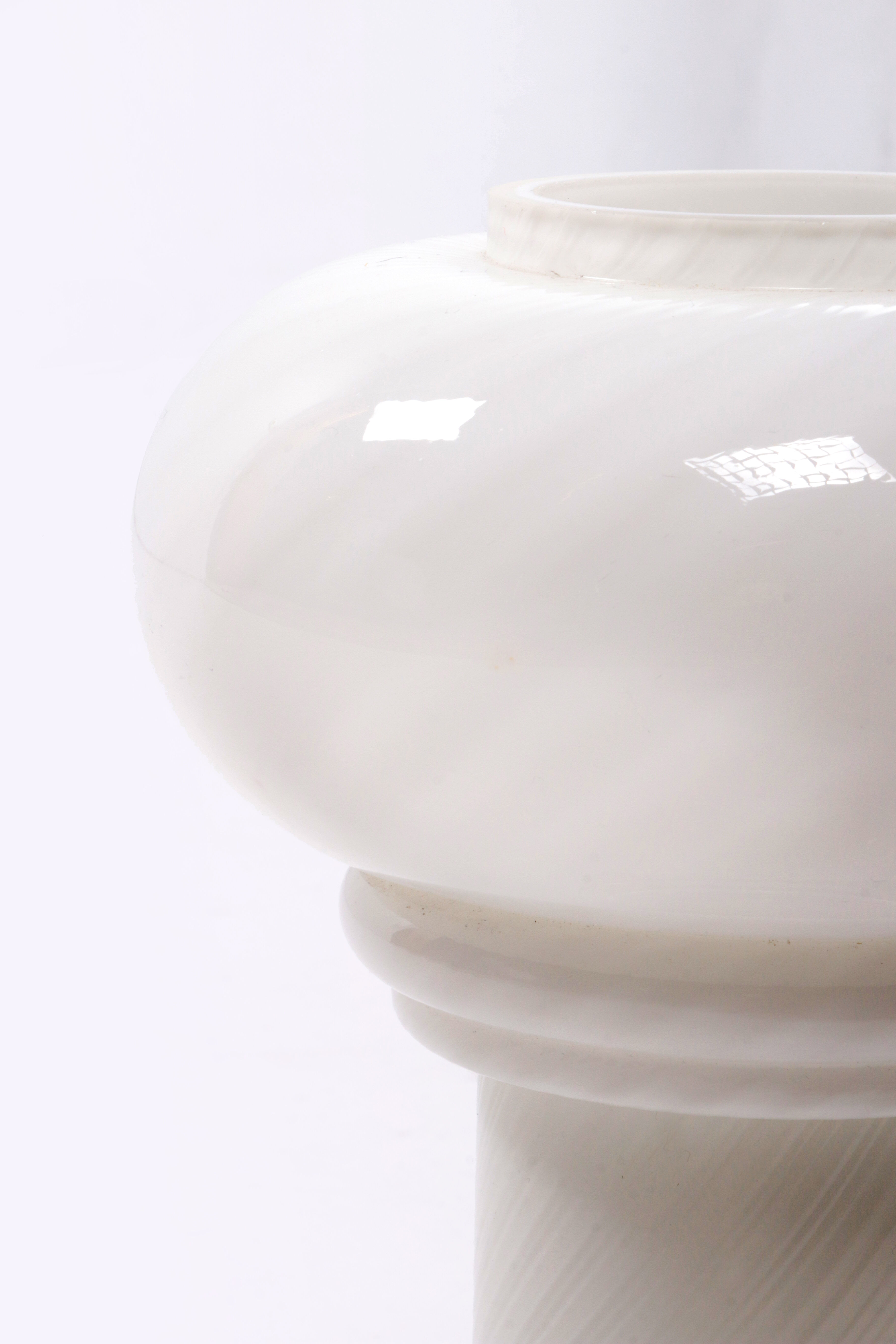 Vintage Set of 2 Opaline glass lamps, 1960 Germany.