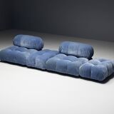 Canapé Camaleonda en Velours Bleu par Mario Bellini pour B&B Italia, Italie, 1970s