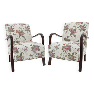 1960s Pair of Resored Armchairs , Czechoslovakia