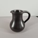 Modernist pitcher in black ceramic 50s