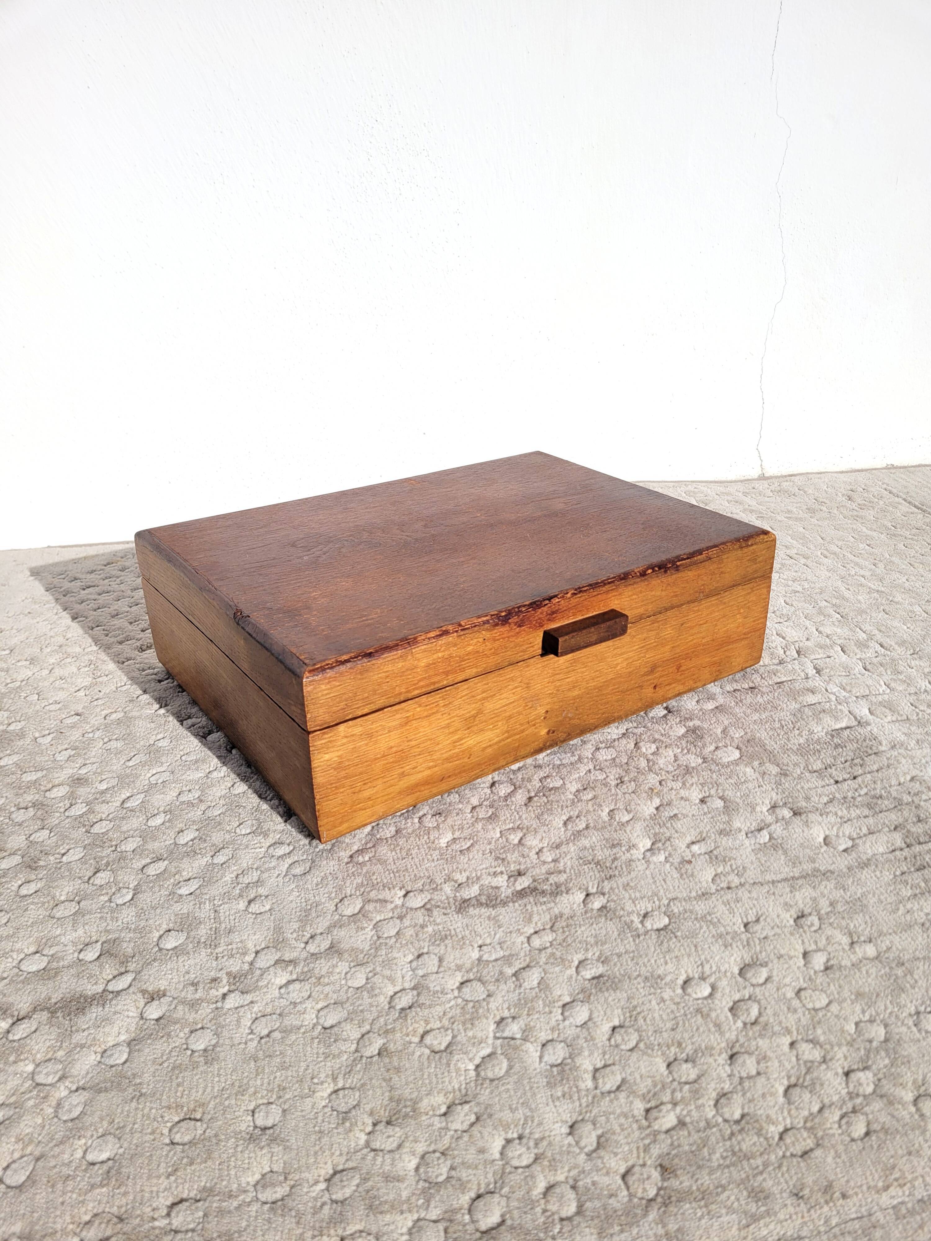 Old wooden box sewing 36x26cm
