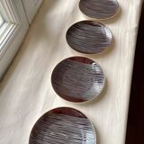 5 assiettes à pain 16 cm jaune de chrome vintage
