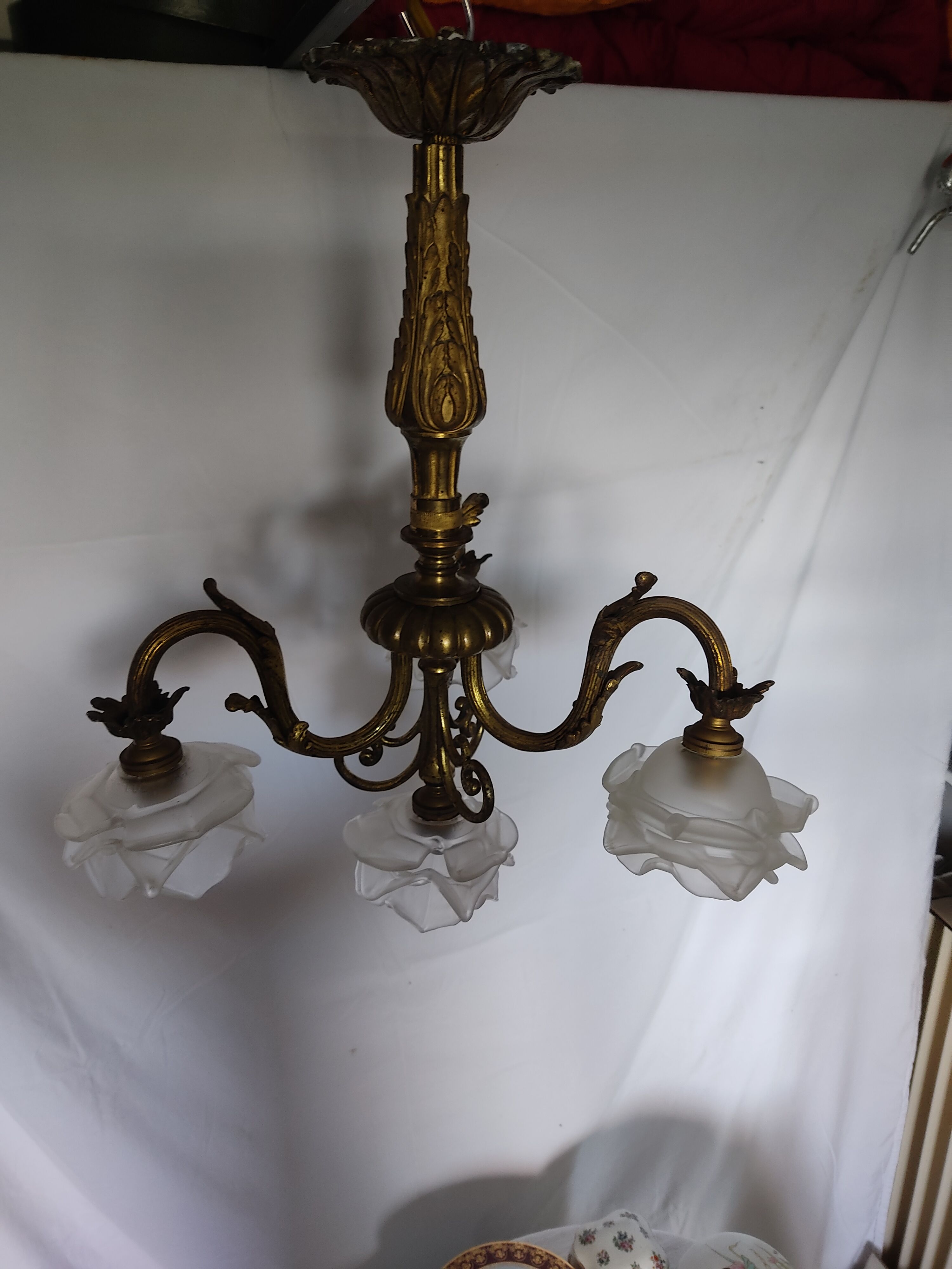Chandelier bronze 4 lights