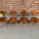 Set of 4 Norman Cherner chairs for Plycraft USA in teak, 1960s