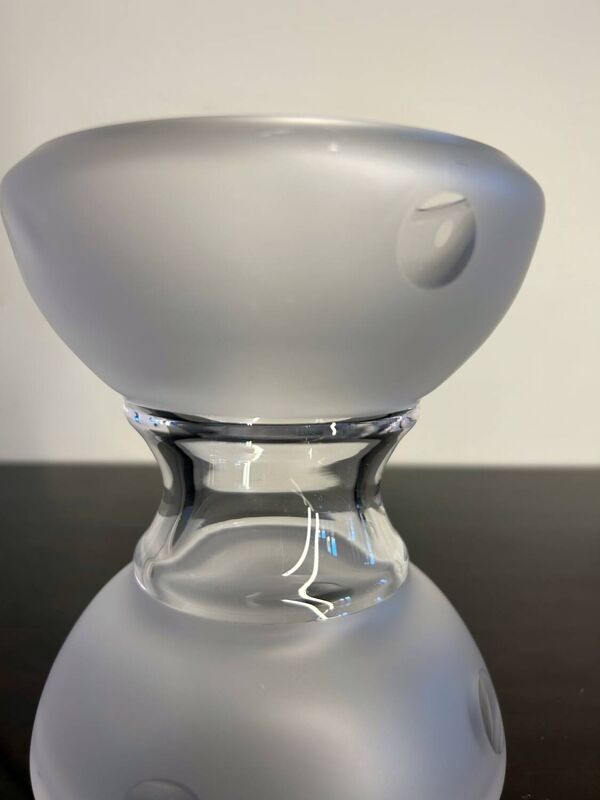Vase cristal design diabolo années 80